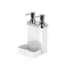 Ansan ANS E10-01 Viva Süngerlikli Beyaz Sıvı Sabunluk 2li 12,5 x 13,5 x 22 cm