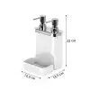 Ansan ANS E10-01 Viva Süngerlikli Beyaz Sıvı Sabunluk 2li 12,5 x 13,5 x 22 cm