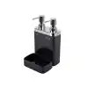 Ansan ANS E10-06 Viva Plastik Siyah Sıvı Sabunluk 2li 12,5 x 13,5 x 22 cm