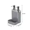 Ansan ANS E10-07 Viva Gri Plastik Sıvı Sabunluk 2li 12,5 x 13,5 x 22 cm