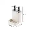 Ansan ANS E10-09 Viva Bej Plastik Sıvı Sabunluk 2li 12,5 x 13,5 x 22 cm