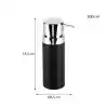 Ansan ANS E31-06 Lenox Plastik Siyah Sıvı Sabunluk 6,5 x 18,5 cm 300 ml
