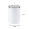 Ansan ANS E35-01 Lenox Plastik Beyaz Çöp Kovası 6 L 18,5 x 25,5 cm