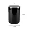 Ansan ANS E35-06 Lenox Plastik Siyah Çöp Kovası 6 L 18,5 x 25,5 cm