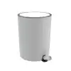 Ansan ANS E66-01 Lenox Pedallı Plastik Beyaz Çöp Kovası 5 L 21 x 28 cm
