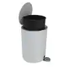 Ansan ANS E66-01 Lenox Pedallı Plastik Beyaz Çöp Kovası 5 L 21 x 28 cm