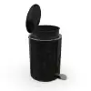 Ansan ANS E66-06 Lenox Pedallı Plastik Siyah Çöp Kovası 5 L 21 x 28 cm