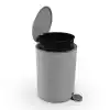 Ansan ANS E66-07 Lenox Pedallı Plastik Gri Çöp Kovası 5 L 21 x 28 cm
