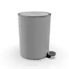 Ansan ANS E66-07 Lenox Pedallı Plastik Gri Çöp Kovası 5 L 21 x 28 cm