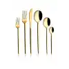 Avcı 1064 Amore Titanyum Parlak Gold Çatal Bıçak Kaşık Takımı 36 Parça