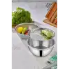 Cooker CKR3490 Çelik Rendeli Süzgeçli Karıştırma Kabı 24 Cm