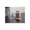 Gönül 2734 Bambu Kapaklı Cam Kavanoz 9.5x10.5 cm 500 cc 3lü