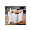 Gönül GNL 3452 Beyaz Porselen Kaşıklı Baharatlık 12x12x12 cm
