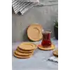 Mien MEN313 Bambu Çay Tabağı 6lı