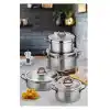Cooker CKR2875 Çelik Tencere Seti 8 Parça