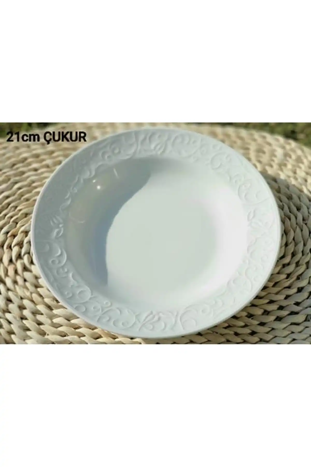 Güral Porselen BHD22CU Bahar Dalı Çukur Tabak 6 Lı 22 Cm