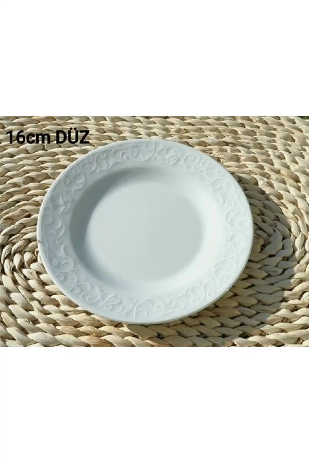 Güral Porselen Bahar Dekorlu Düz Yemek Tabağı 16 cm 6lı