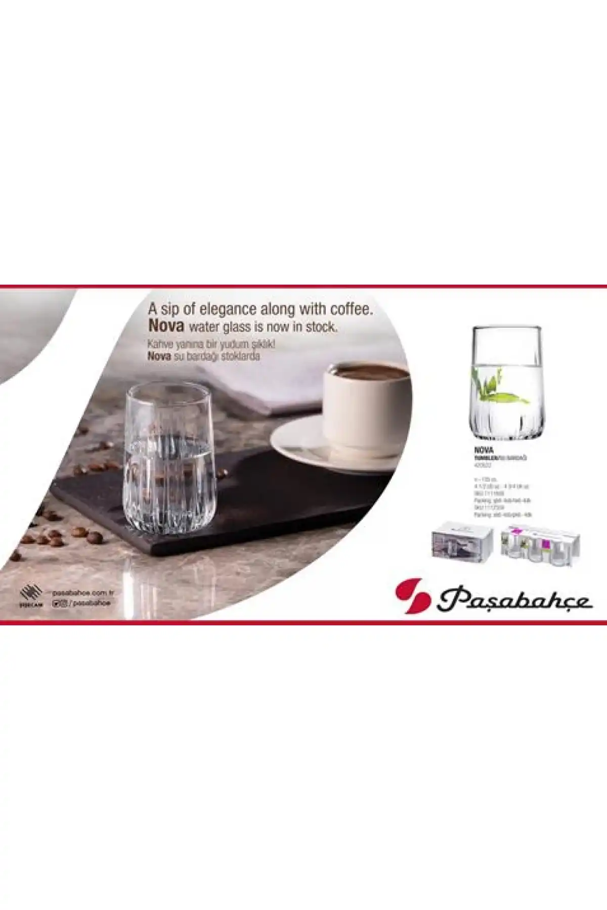 Paşabahçe 420522 Nova Su ve Meşrubat Bardağı 135 cc 6 lı