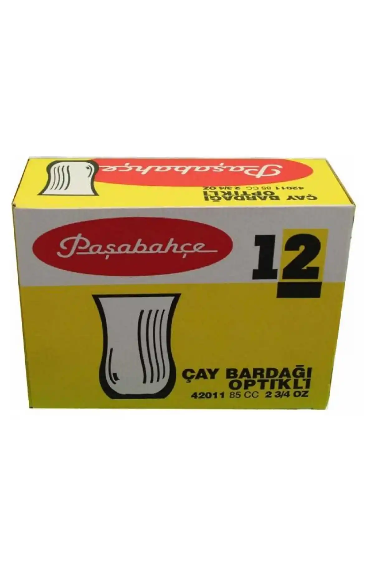 Paşabahçe 42011 Optikli Çay Bardağı 85 cc 12li