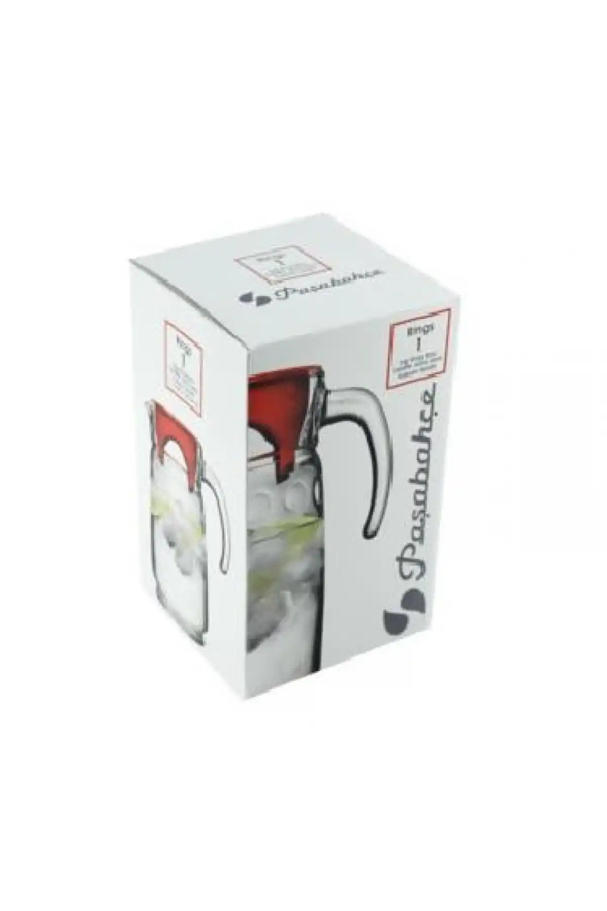 Paşabahçe 43794 Rings Kırmızı Kapaklı Cam Sürahi 1700 cc