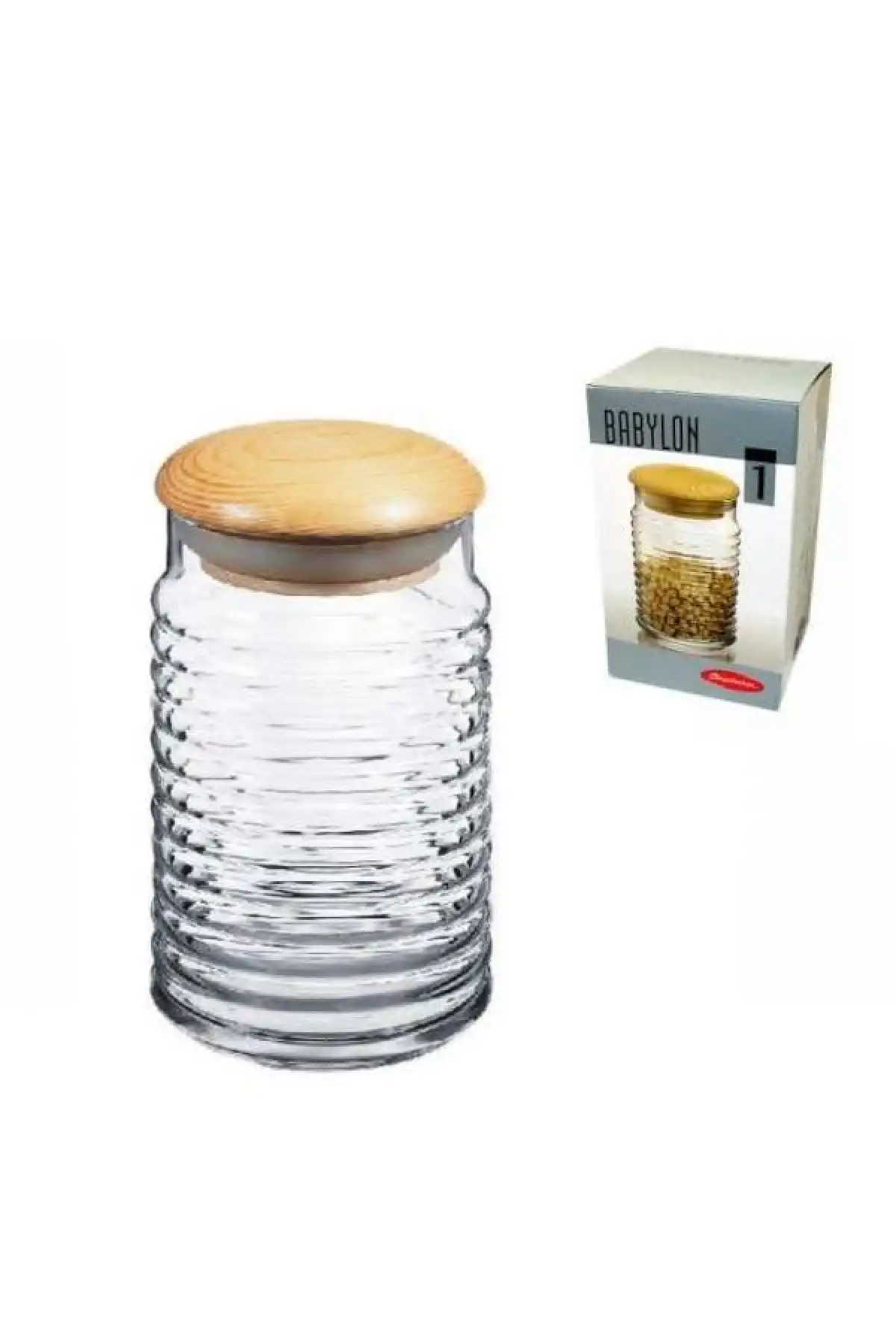 Paşabahçe 43173 Babylon Ahşap Kapaklı Kavanoz 1120 cc