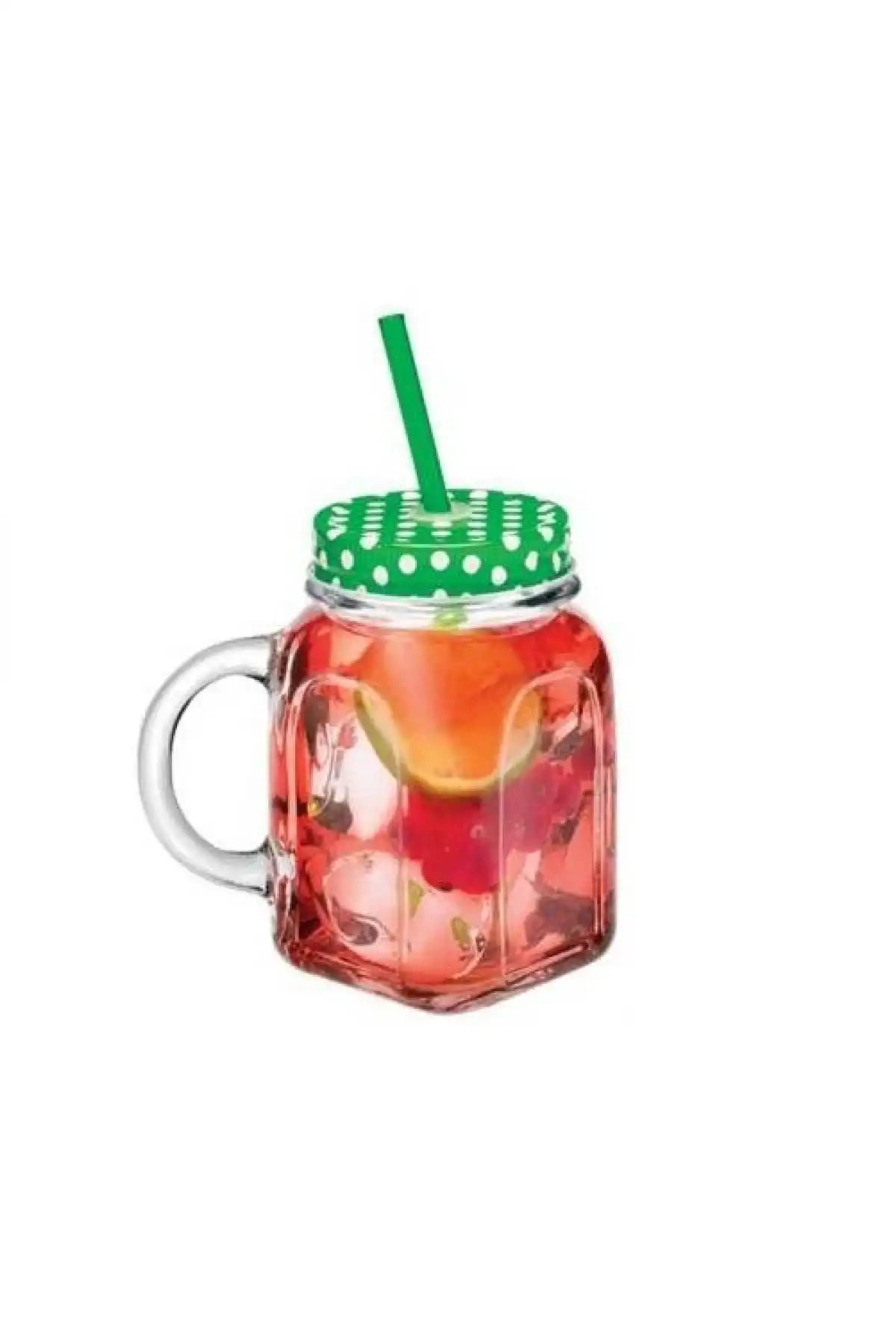 Paşabahçe 80388 Pipetli Yeşil Kapaklı Kulplu Kupa 450 cc 2 li