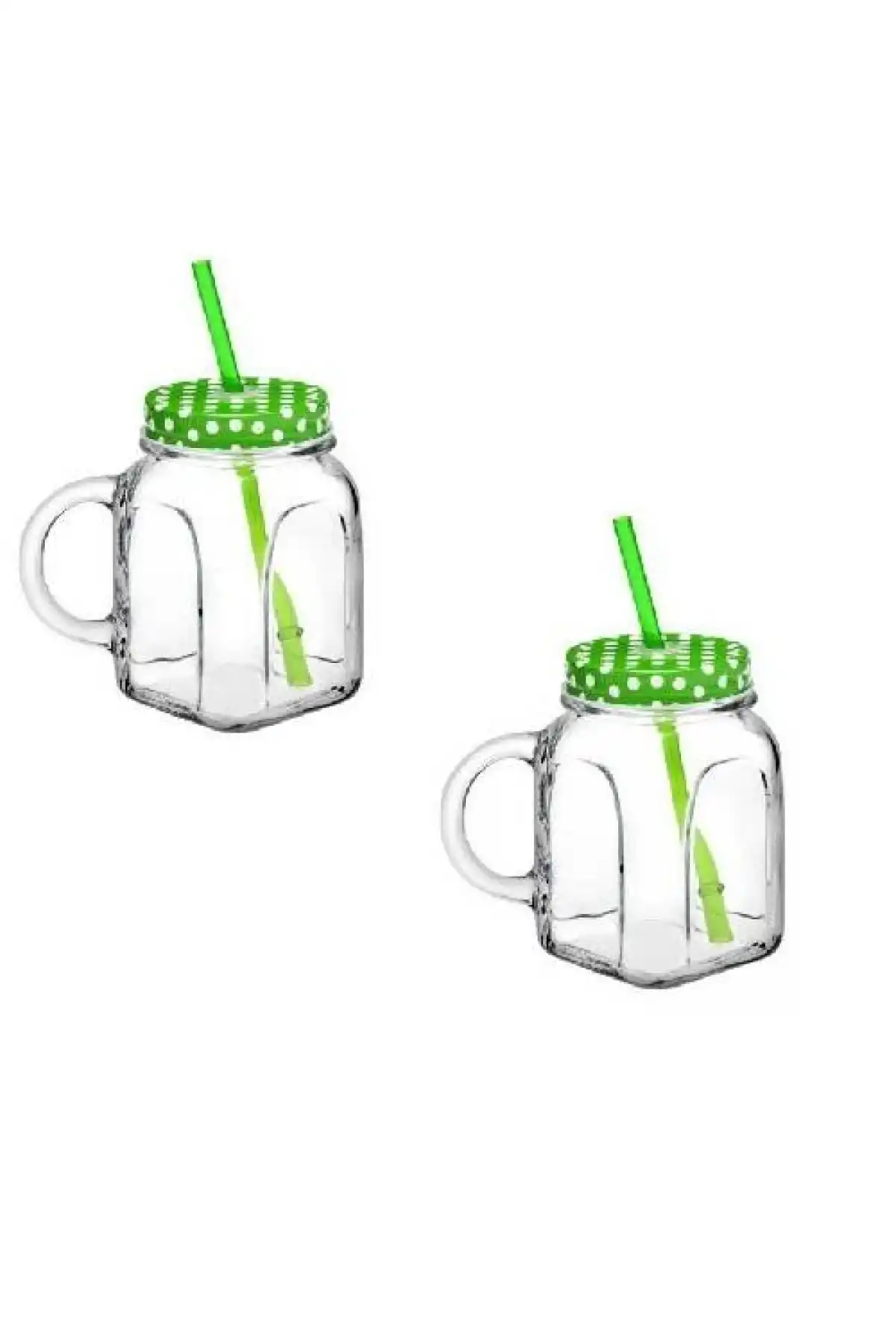 Paşabahçe 80388 Pipetli Yeşil Kapaklı Kulplu Kupa 450 cc 2 li