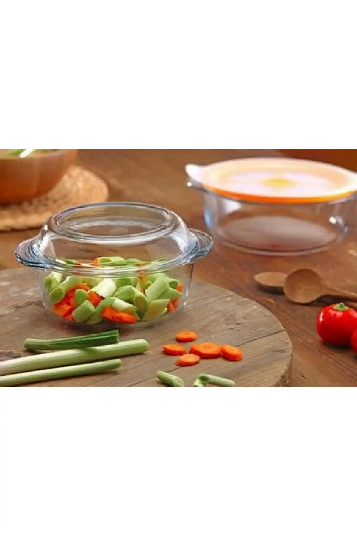 Paşabahçe 59013 Yuvarlak Kapaklı Borcam Tencere 3150 cc