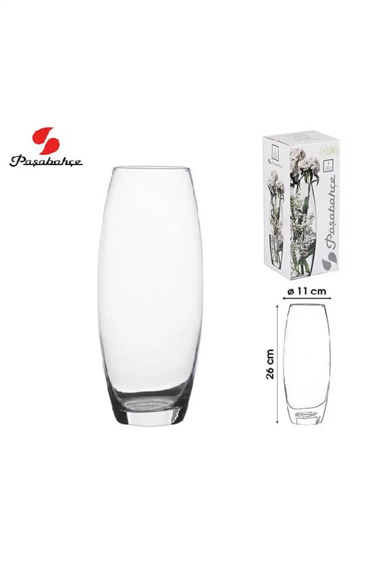 Paşabahçe 43966 Botanica Cam Vazo 26x8.2 cm