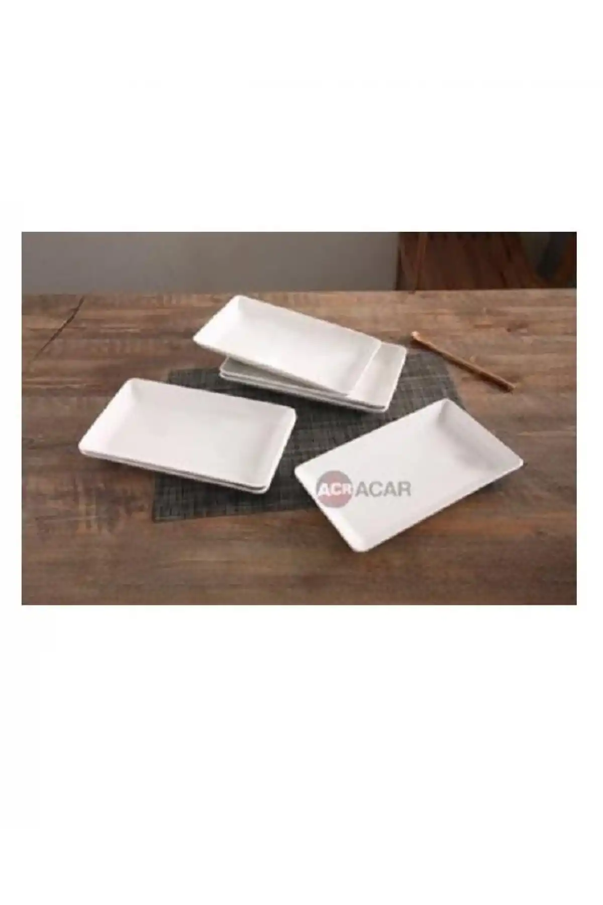 Acar PORWM8087 Porselen Kayık Tabak 26.5x15 cm 2li