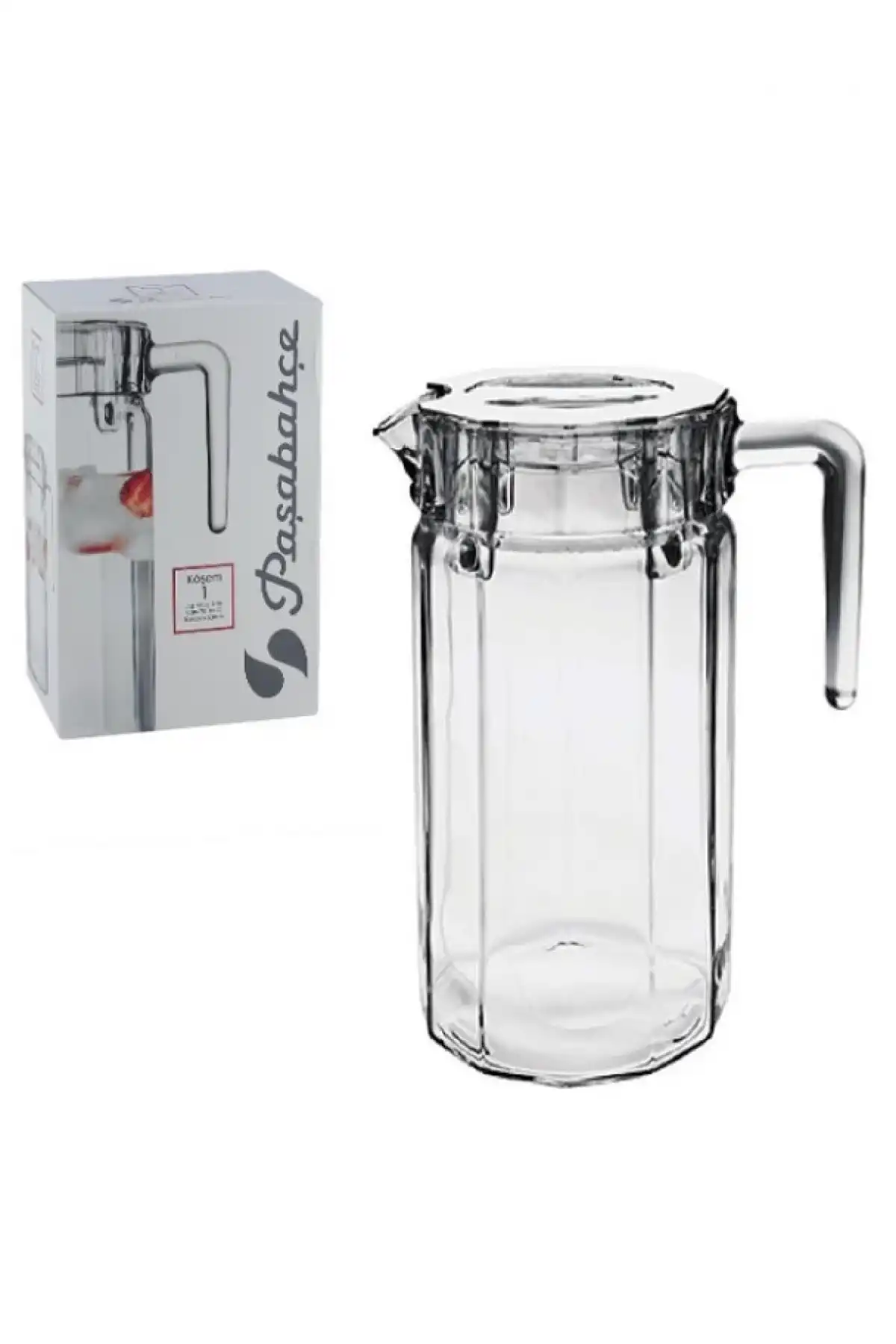 Paşabahçe 43274 Köşem Şeffaf Kapaklı Sürahi 1400 cc