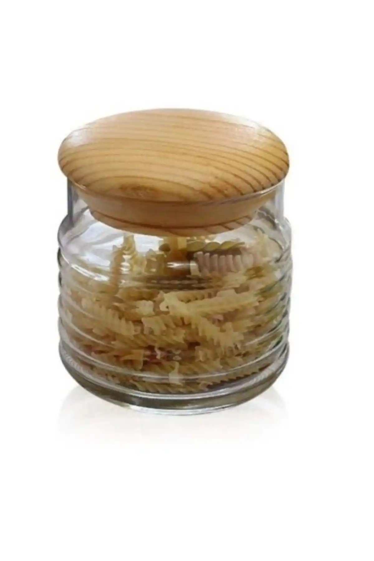 Paşabahçe 43163 Babylon Ahşap Kapaklı Kavanoz 630 cc 9..8x9.4 cm