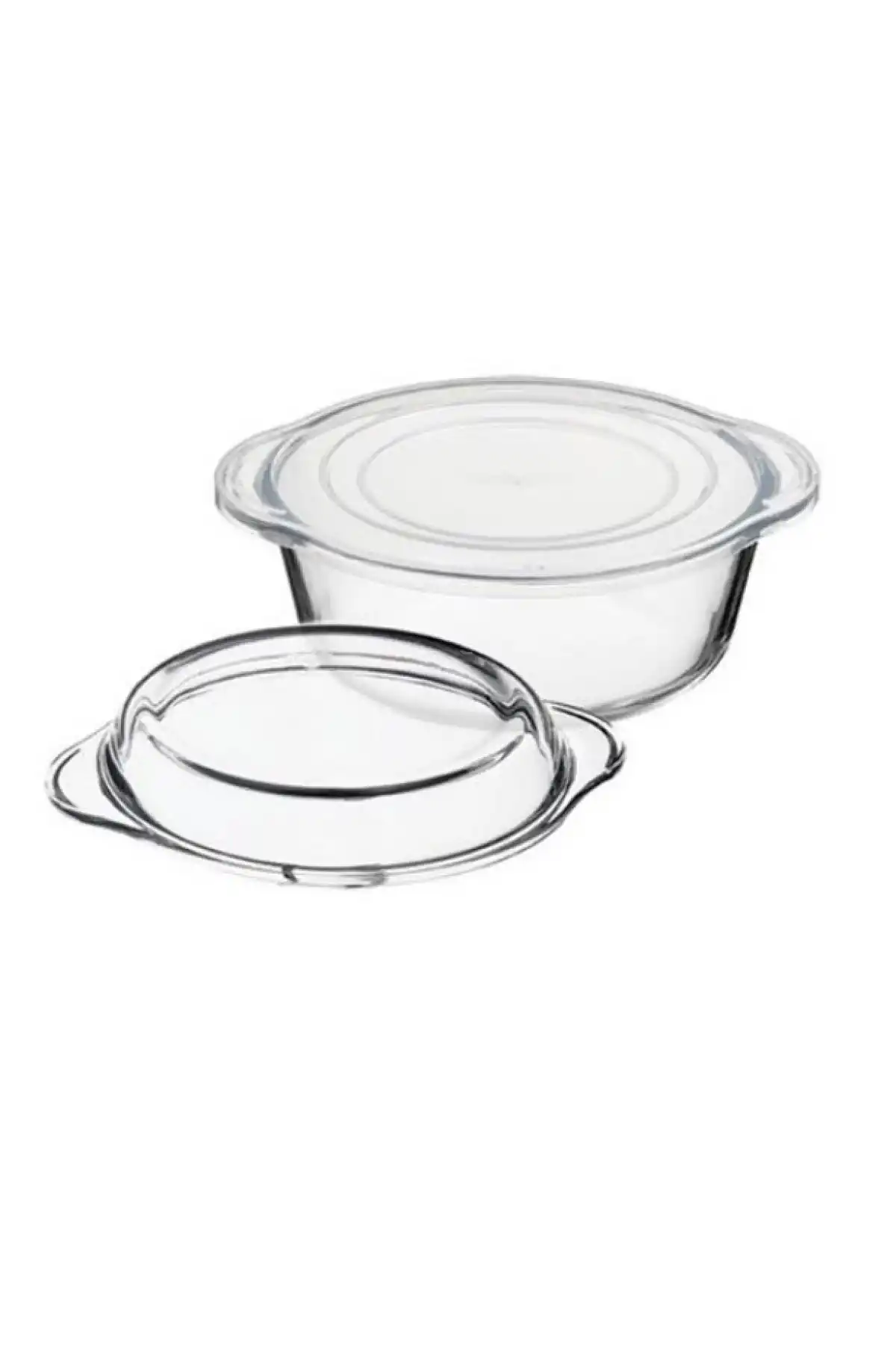 Paşabahçe 59023 Yuvarlak Kapaklı Borcam Tencere 21.8x18.7cm 1450 cc