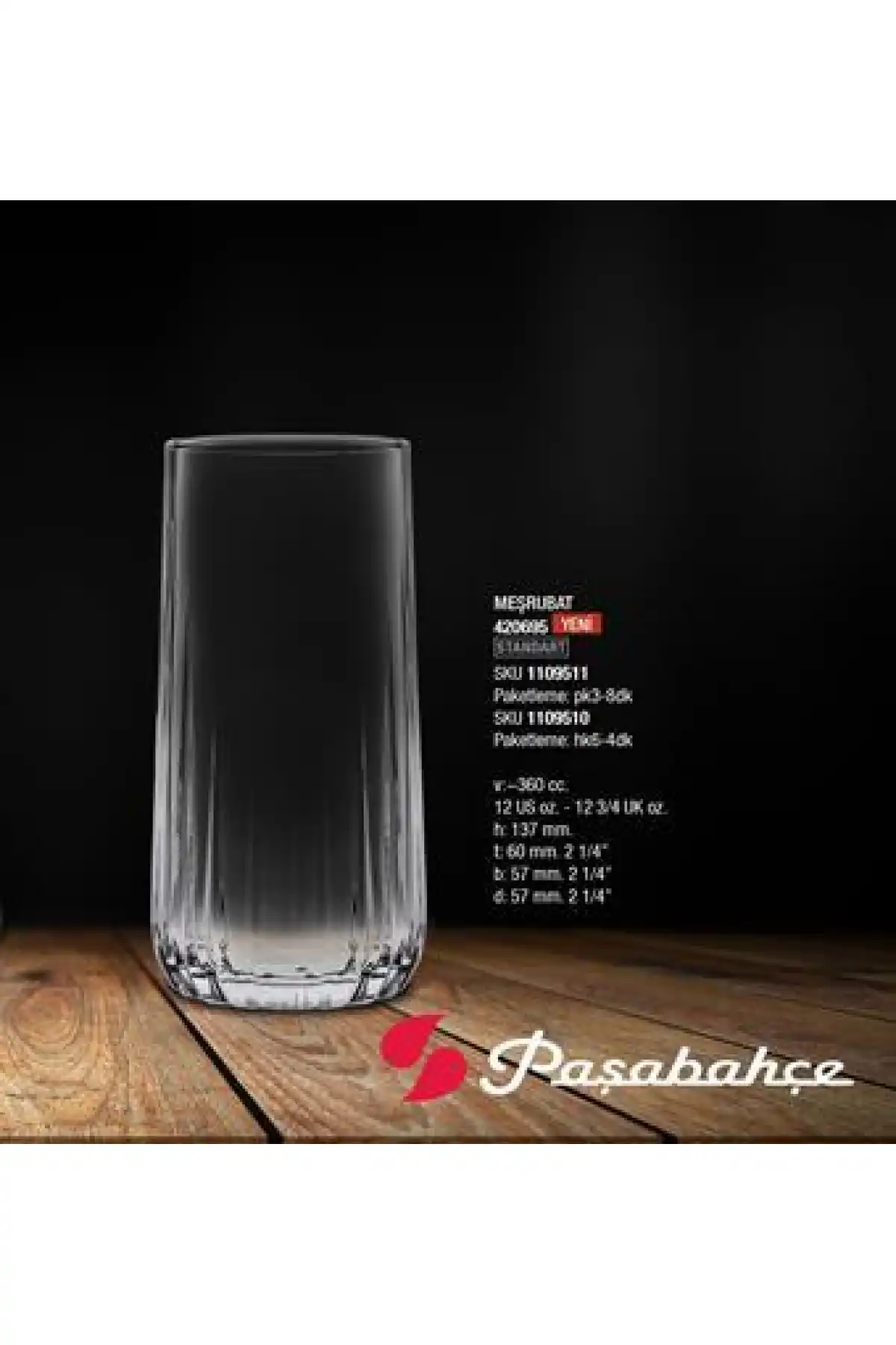 Paşabahçe 420695 Nova Su Bardağı 360 cc 6lı