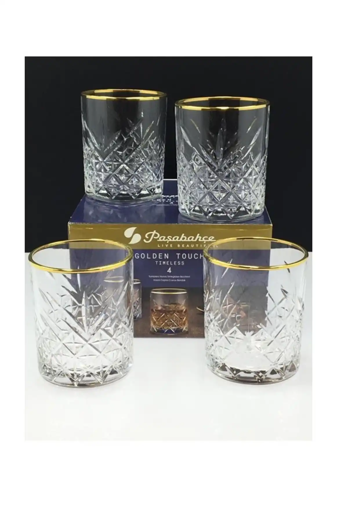 Paşabahçe 520414 Golden Touch Viski Bardağı 420 cc 4lü