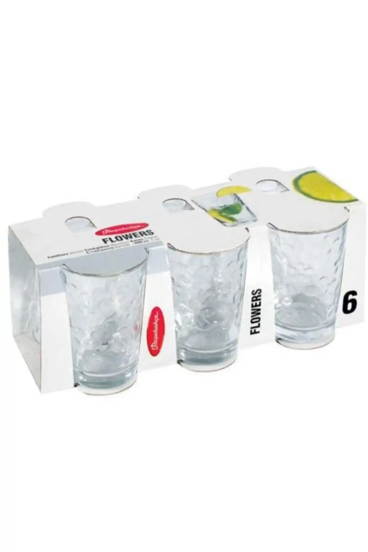 Paşabahçe 52944 Flowers Su Bardağı 205 cc 6lı