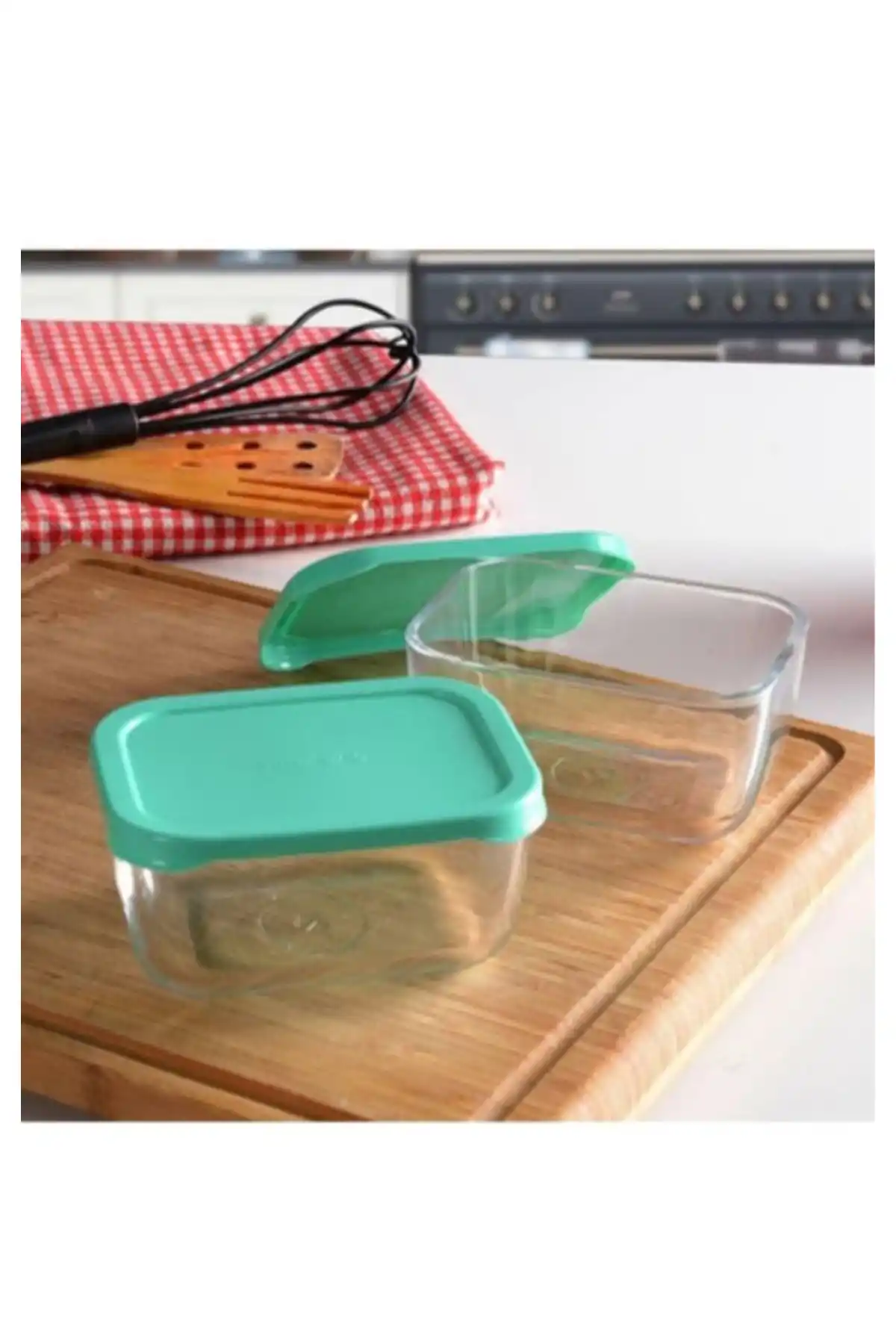 Paşabahçe 53733 Snow Box Saklama Kabı Yeşil 420 cc 2li