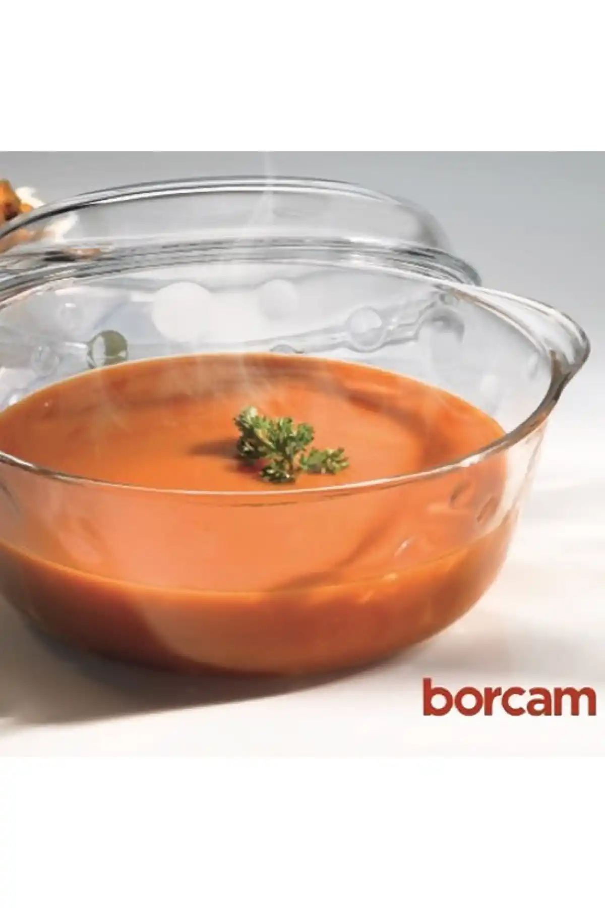 Paşabahçe 59013 Yuvarlak Kapaklı Borcam Tencere 3150 cc