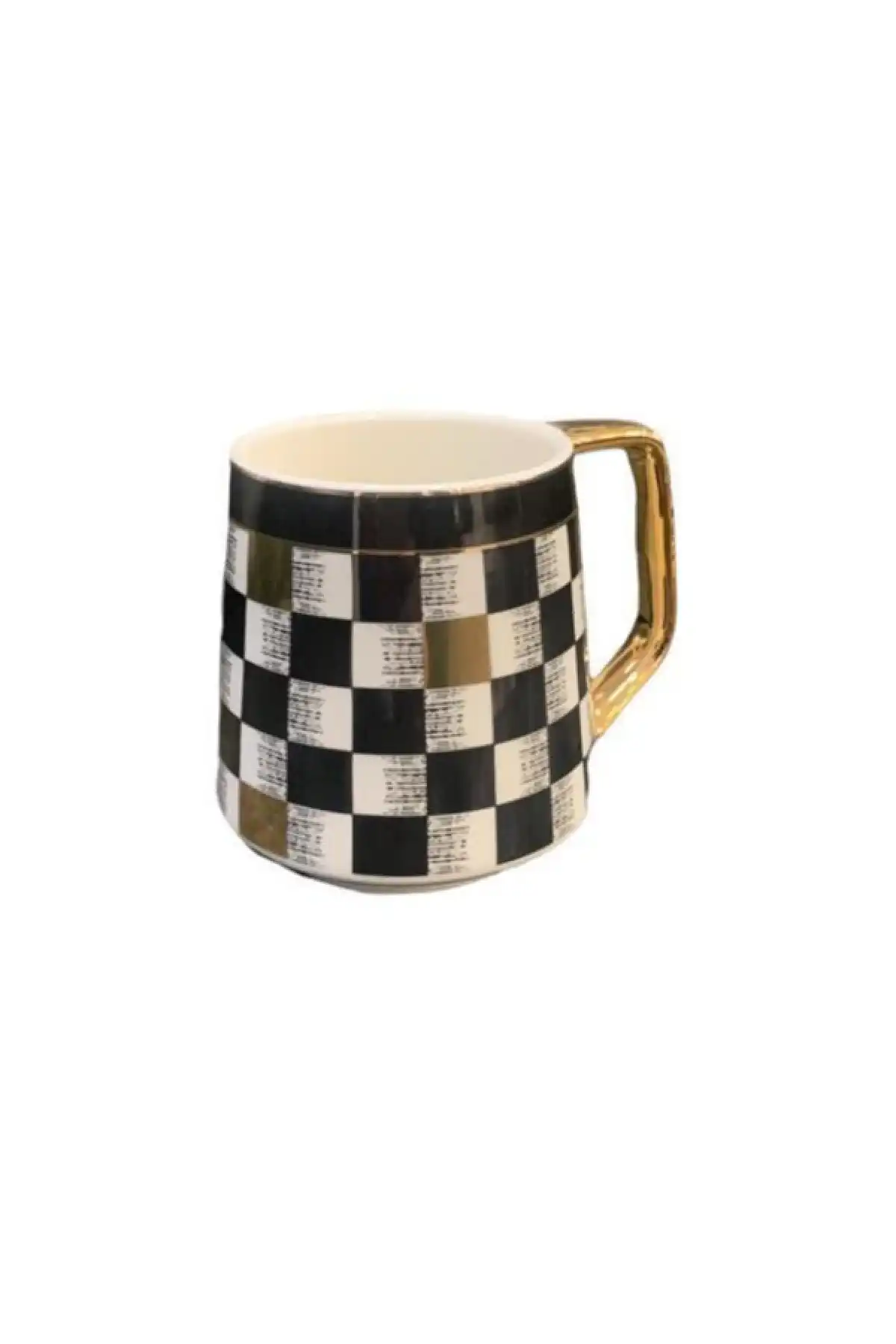 Acar KAI21.0197 My Mug Gold Detaylı Dama Desenli Kupa 150 ml 1 Adet