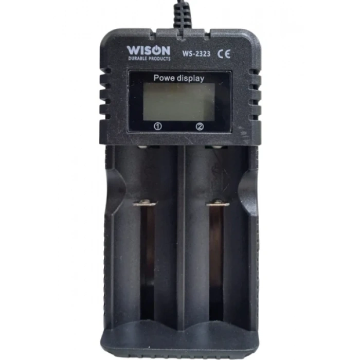 WİSON WS-2323 PİL ŞARJ ALETİ 2Lİ EKRANLI 1200MAH 18650-26650-16340-14500-AA-AAA