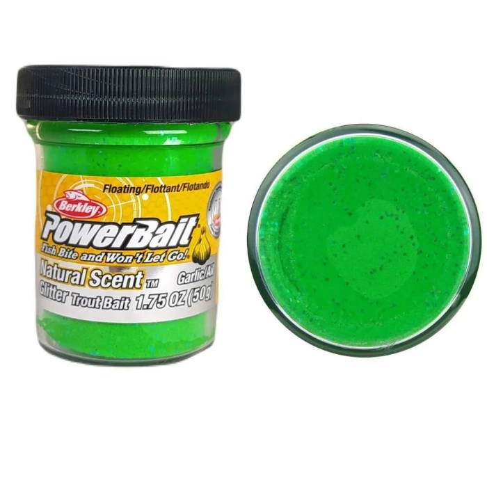 BERKLEY POWERBAİT NATURAL GLİTTER TROUT BAİT SARIMSAKLI SAHTE YEMİ