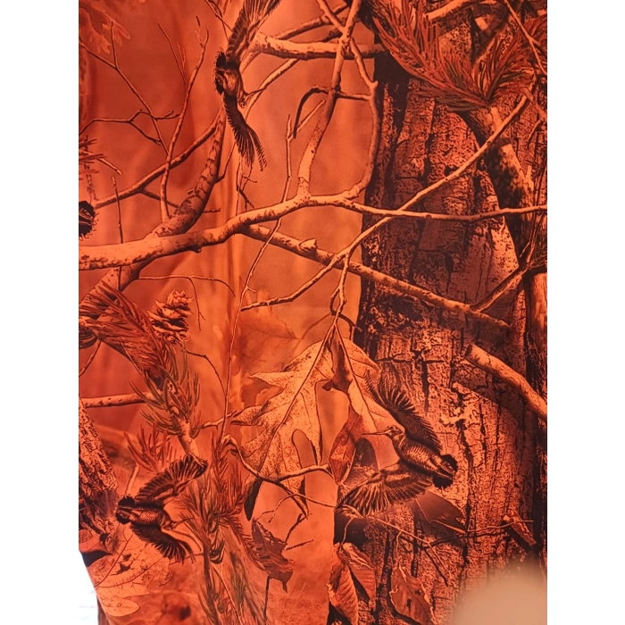 HUNTER AVCILIK SU VE RÜZGAR GEÇİRMEZ KAMUFLAJ ORANGE DESENLİ SOFTSHELL KIŞLIK MONT