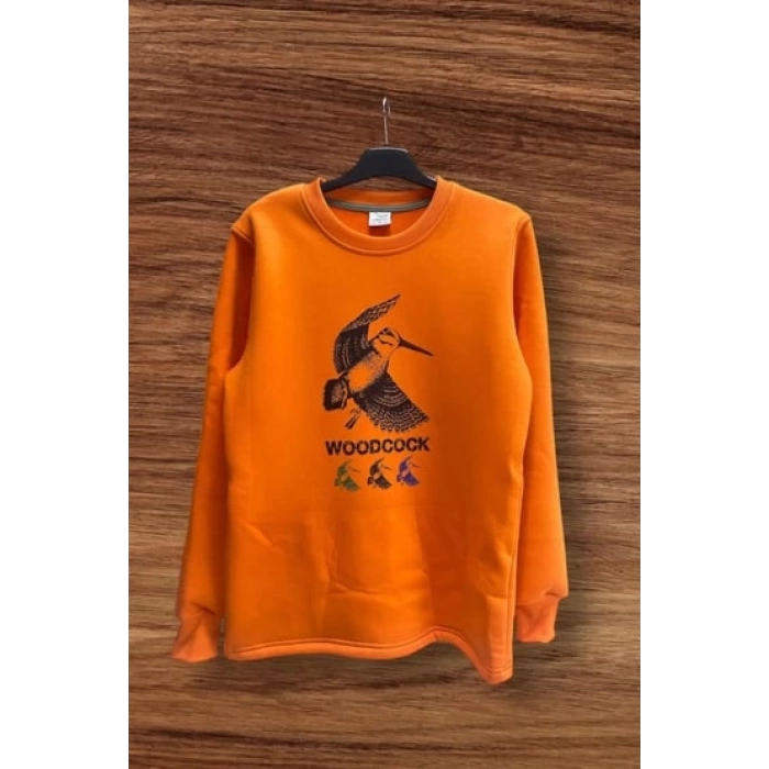 HUNTER AVCILIK TASARIM BASKILI REGULAR FİT BİSİKLET YAKA SWEATSHİRT
