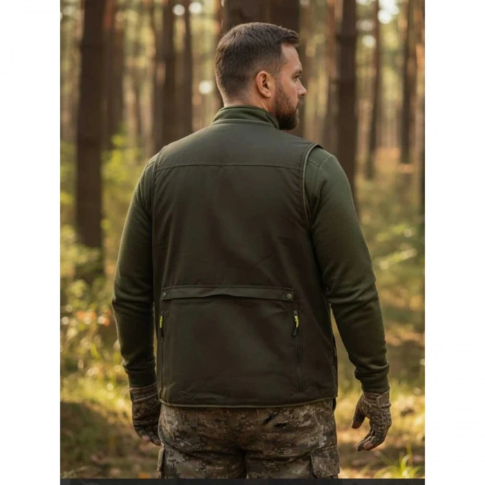 HUNTHİNK PREMİUM HAKİ - HAKİ TURUNCULU AVCI YELEĞİ