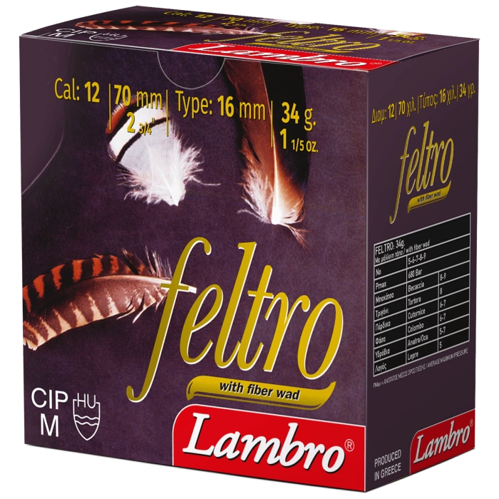 LAMBRO FELTRO 34 GR. 12 CAL 8-9 NO