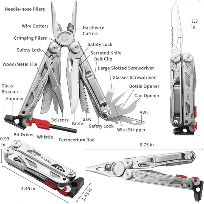 ROCKTOL MULTITOOL 22 FONKSİYONLU,SYH KILIFLI