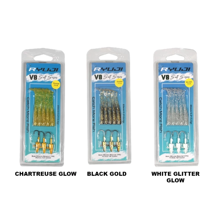 RYUJİ V8 8CM,5.5GR WHİTE SİLVER