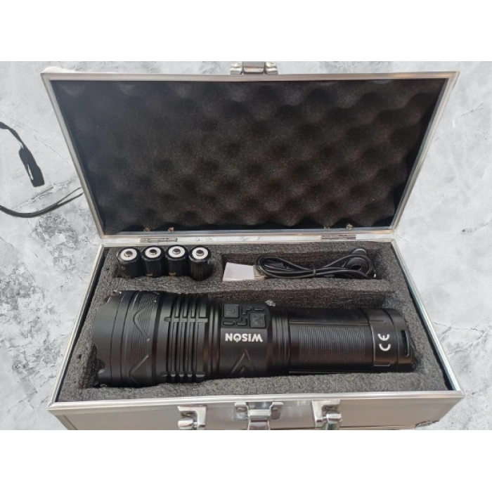 WİSON ŞARJ EDİLEBİLİR PROFESYONEL AVCI EL FENERİ 70 WATT 7000L WS-980