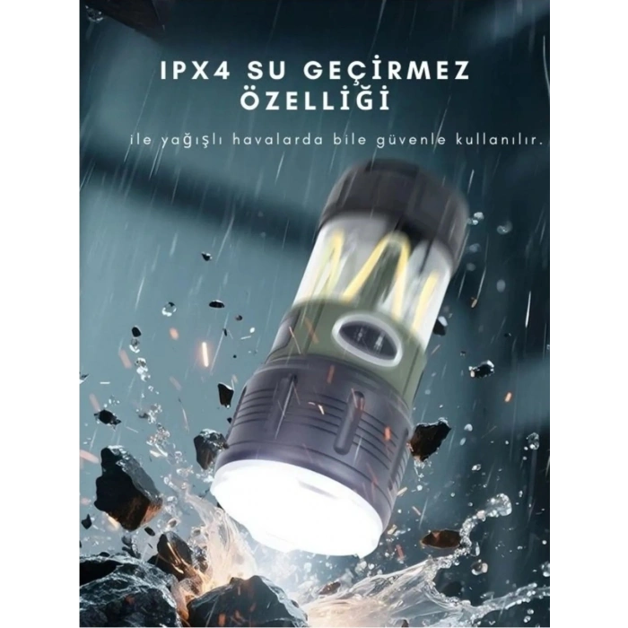 WİSON WS-705 ŞARJLI KAMP LAMBASI 10W 1000 LÜMEN | POWERBANK ÖZELLİKLİ ÇOK FONKSİYONLU LED FENER | TYPE-C ŞARJLI SU GEÇİRMEZ