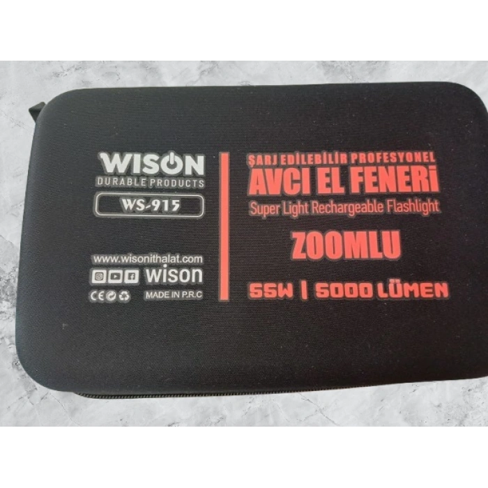 WİSON WS-915 5000L 55 WATT ŞARJLI EL FENERİ
